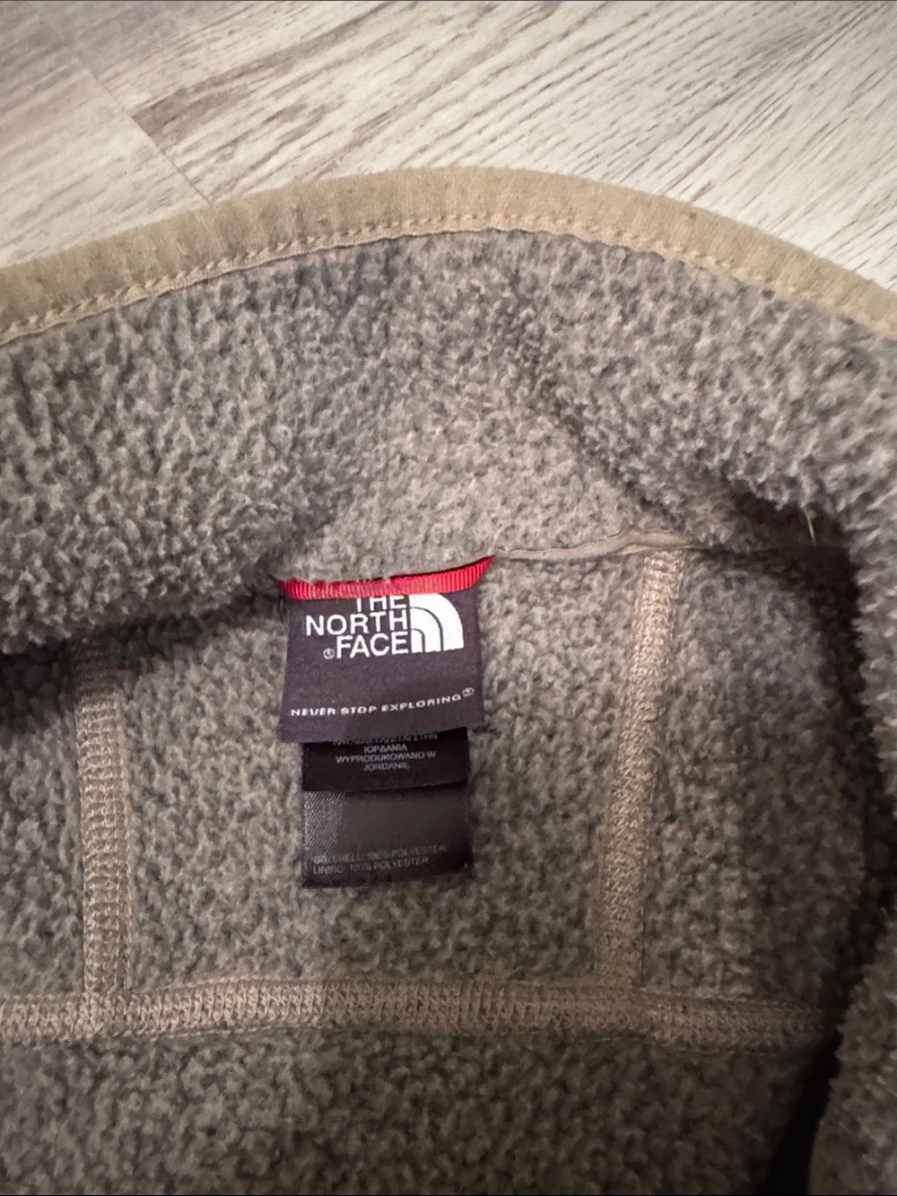 The North Face Heathered Olive Quarter-Zip Fleece Pullover size 2XL